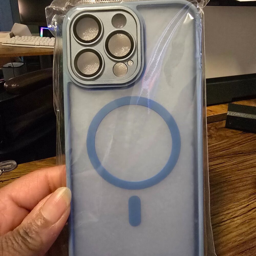 Blue 15 Pro Max iPhone Magnetic Case